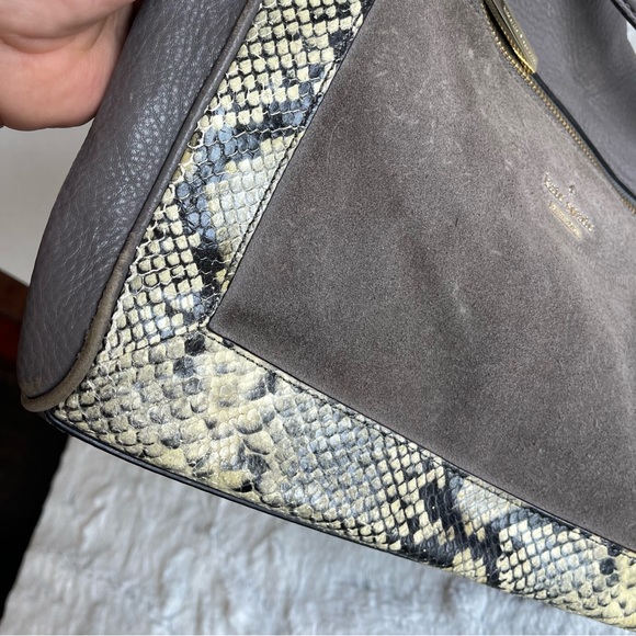 Kate Spade Gray Bag With Snake pattern . - Picture 12 of 17